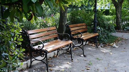 iron and wooden pseudo chairs in the garden when iron chairs are combined with wood they give a more attractive and warm impression