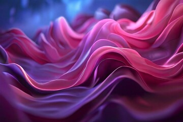 Wall Mural - Magenta color abstract background flow wave dark noise texture cover header wallpaper design