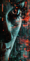 Poster - Abstract surrealism illustrating cyber protection.