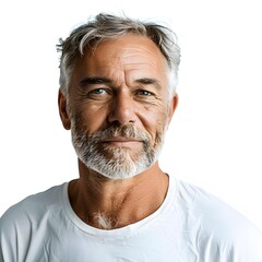 Wall Mural - Portrait of a smiling senior man with gray hair and beard