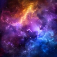 Wall Mural - Universe abstract background, colorful space galaxy clouds nebula, stary cosmos, universe wallpaper