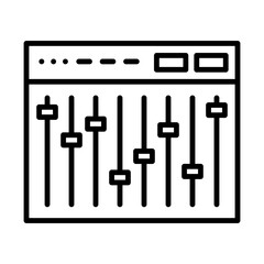 Sticker - Sound Mixer line icon