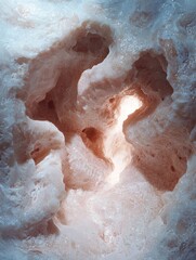 Poster - Frozen cave with warm light