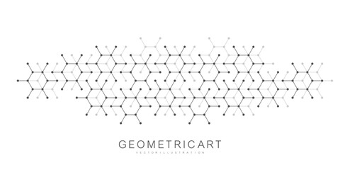 Fototapete - modern abstract background with triangle and hexagon shapes. triangular geometric texture for header