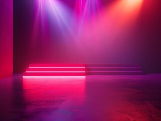 Poster - Vibrant Neon Gradient Background for Beauty Product Showcase and Concept Displays