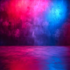 Poster - Vibrant Red and Blue Neon Gradient Backdrop for Dynamic Product Displays and Concept Showcases