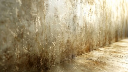 Poster - Old Industrial Wall With Rust and Grime in Abandoned Space During Afternoon Light