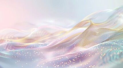 Poster - Soft light purple with yellow and white colors, ethereal waves with shimmering light create a dreamy ambiance, perfect for backgrounds and artistic projects. Commercial use, 300 dpi