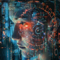 Poster - Artistic representation of digital protection.