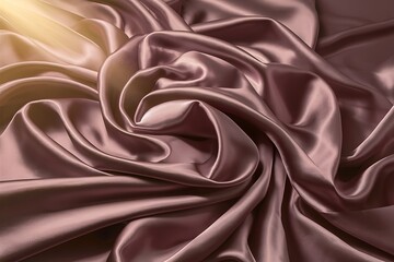 Wall Mural - A captivating close-up photograph of luxurious silk or satin fabric