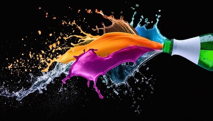 Wall Mural - Dive into creativity with vibrant splash mix color images from global searches.