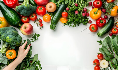 Wall Mural - World Vegan Day copy space background