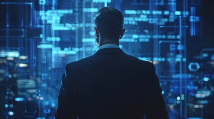 Poster - cyber security consultant from behind.