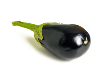 Poster - Eggplant isolated on a white background. Aubergine as a whole. Violet vegetable. Lilac. Natural. Vegan.