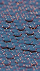 Poster - Abstract Hexagonal Grid with Colorful Light Reflections
