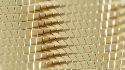 Poster - Abstract Golden Pattern with Colorful Light Reflections