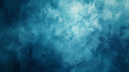 Poster - A close-up abstract texture of a deep blue and light blue paint, creating a swirling and dynamic visual effect.