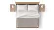 © caucul - Top View of a Made Bed with Nightstands