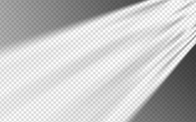 Wall Mural - light effect shadow overlay god rays isolated transparent background.