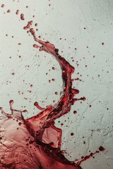 Wall Mural - A glass filled with red wine and a small amount of another liquid, possibly soda or juice