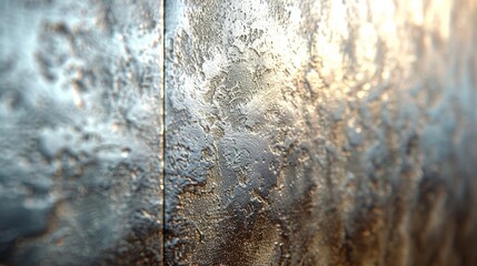 Poster - Textured Metallic Surface Reflecting Light in an Industrial Setting During Daytime