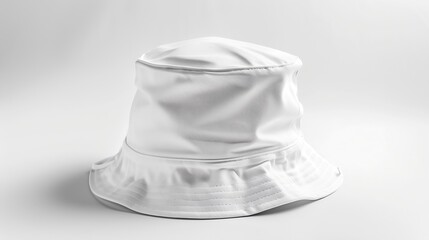 white bucket hat Isolated on a white background : Generative AI