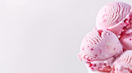 Poster - white background ice cream isolated : Generative AI