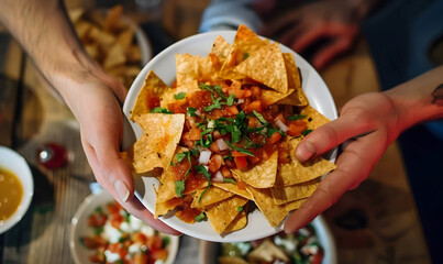 National Nachos Day copy space background