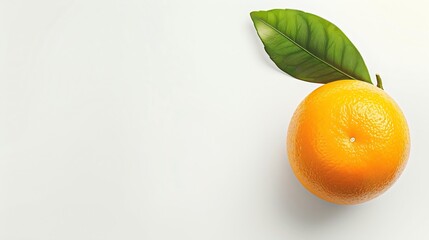 Poster - Orange collection Orange fruit with green leaf isolated on white background Orange with clipping path : Generative AI