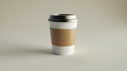 Poster - coffee cup isolated on a white background : Generative AI