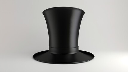 Black magician top hat isolated on white : Generative AI