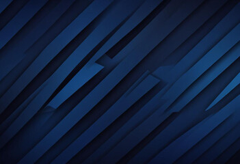 Wall Mural - Modern dark blue geometric diagonal lines gradient background 