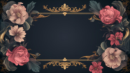 Wall Mural - classic background, ornamental frame