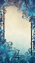 Wall Mural - floral ornamental decorative frame, vintage background