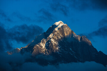 Nupla mount. Nepal. View from Lukla