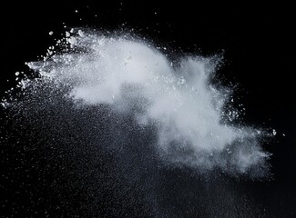 Poster - A broad, horizontal layout featuring a white powder snow cloud burst against a dark backdrop