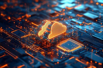 Aufkleber - Cloud Computing Network Technology.