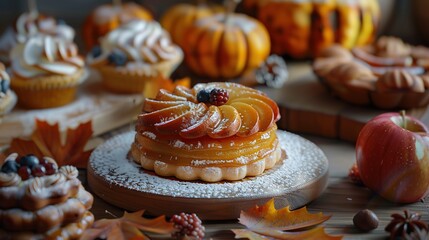 Canvas Print - Apple Tart and Autumn Delights