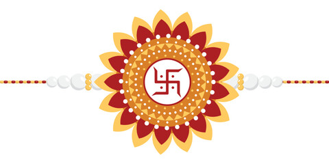 Canvas Print - Vector illustration of decorative Rakhi on transparent background