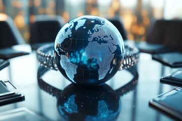 Fototapete - Global Business Strategy Concept.