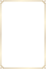 Wall Mural - rectangle golden frame border with 2x3 aspect ratio for invitation, card, cut out ,isolated on trans