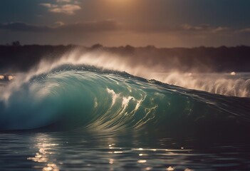 Aufkleber - background conceptual dynamic wave idea flow media dimension blue contemporary action datum white ar