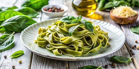 Homemade fresh spinach pasta, delicious homemade pasta made with fresh spinach, spinach, pasta, homemade, fresh, green