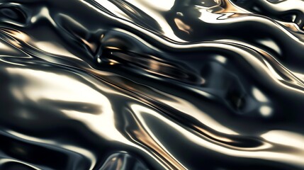 Wall Mural - Abstract Swirling Liquid Metal Background