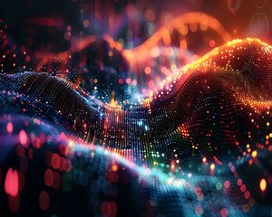Poster - Captivating Music Visualization with Dynamic and Vibrant Patterns Reacting to Beats and Rhythm