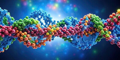 Poster - Micro-molecular protein peptide strings used in biotechnology for synthetic material engineering, bioengineering