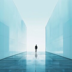 Wall Mural - minimalism in business success depiction.