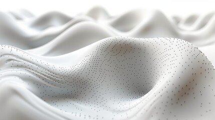 Poster - elegant flowing white fabric textures captured in soft light with subtle patterns