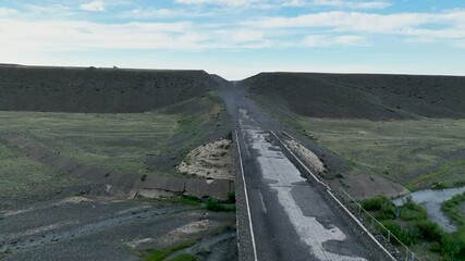 Canvas Print - The Dzungarian Gate is a flat and wide (over 10 kilometers) corridor about 50 kilometers long, along which the state border between Kazakhstan and China passes.