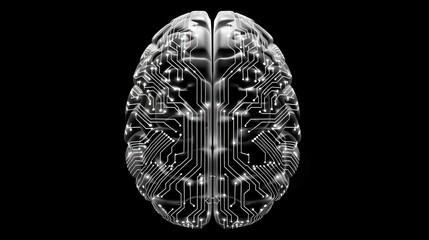 Poster - Intricate Brain Circuit Patterns Symbolizing Technology and Cognition